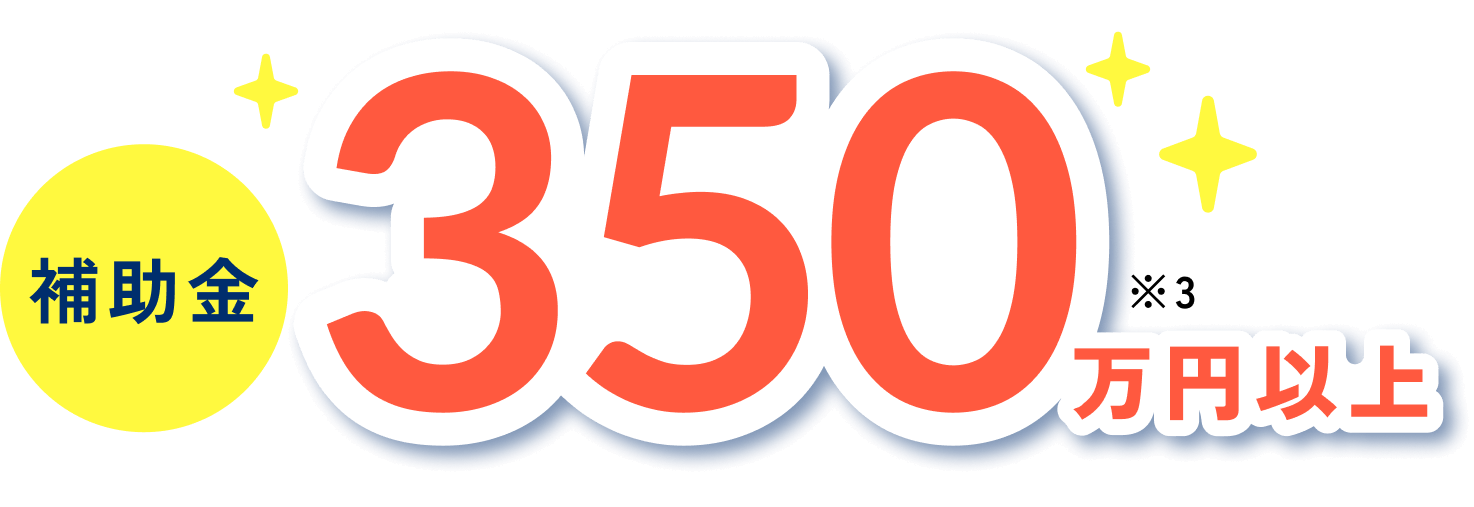 補助金350万円以上 ※3